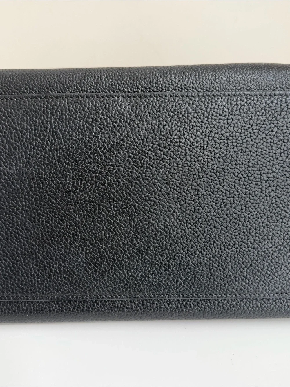 Authentic CELINE Small Trapeze Black Leather Suede Handbag